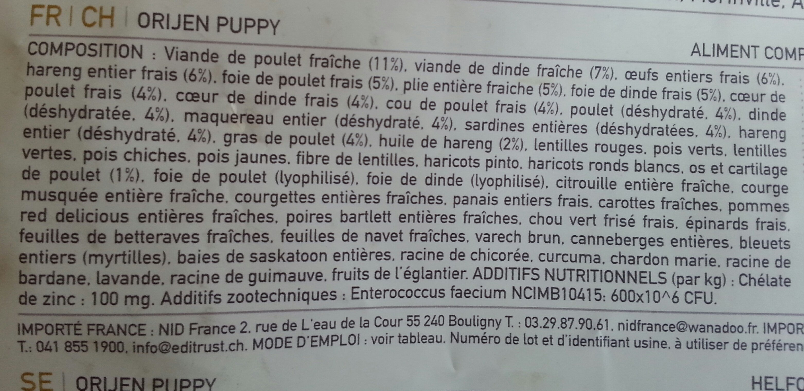 Puppy - Ingredients - en