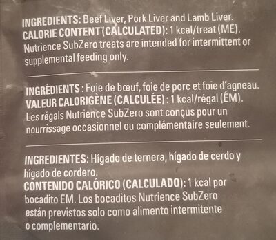 Nutrience SubZero Beef Liver, Pork Liver, & Lamb Liver Dog Treats - 2