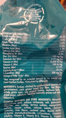 Purina one : metabolism - Nutrition facts - en