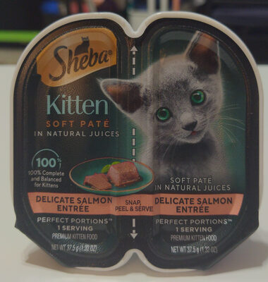 Sheba Kitten Soft Paté Delicate Salmon Entrée - Product - en