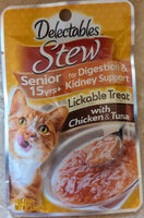 Delectables Lickable Treat - Stew - Senior 15+ Chicken & Tuna - Product - en