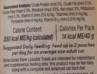 Delectables Lickable Treat - Stew - Senior 15+ Chicken & Tuna - Nutrition facts - en