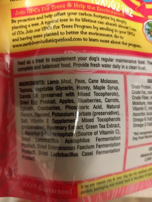 lamb dog treats - Ingredients - en