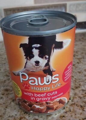 Paws happy life beef cuts in gravy dog food - Product - en