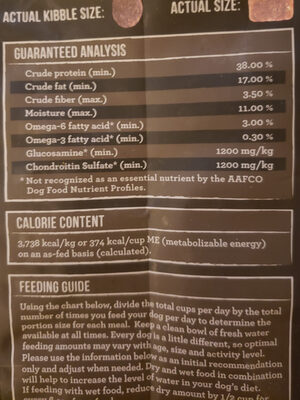 Back Country Raw Infused - Nutrition facts - en