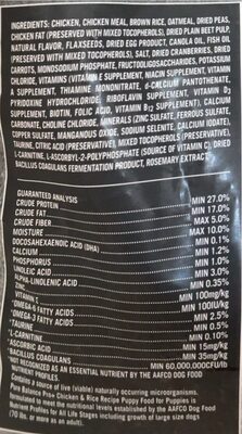 Pure Balance Pro Puppy - Nutrition facts