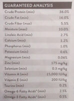 Simply Nourish Grain Free Adult Cat Food Chicken & Pea - Nutrition facts - en