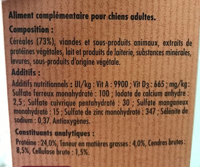 Fido os biscuit - Ingredients