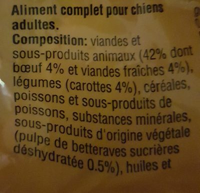 Aliment Pour Chien Morceaux Choisis Au Boeuf Pedigree, - Ingredients - fr