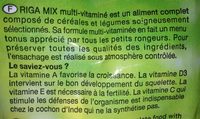 Riga Rigamix Vitaminé 1,3 Kg Rongeurs - Ingredients - fr