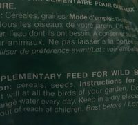 Graine oiseaux - Ingredients - fr