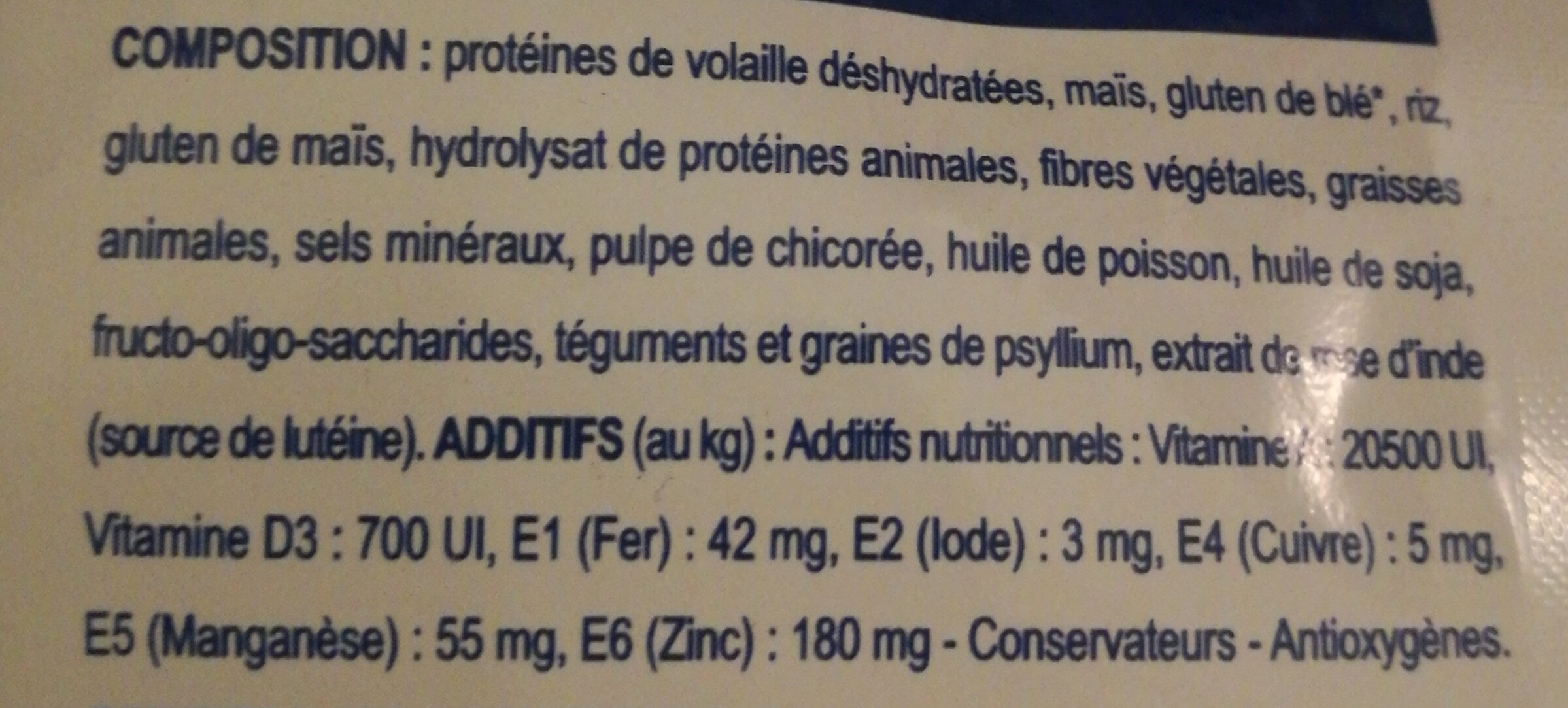 Croquettes Neutered Young Male - Ingredients - fr