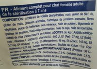 Royal Canin - Croquettes Veterinary Care Young Female Pour Chat - 3,5KG - Ingredients - fr