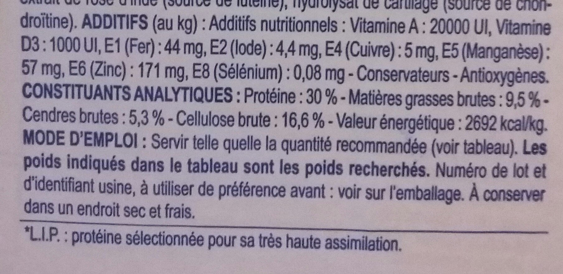 Royal Canin - Croquettes Veterinary Diet Satiety - Nutrition facts - fr
