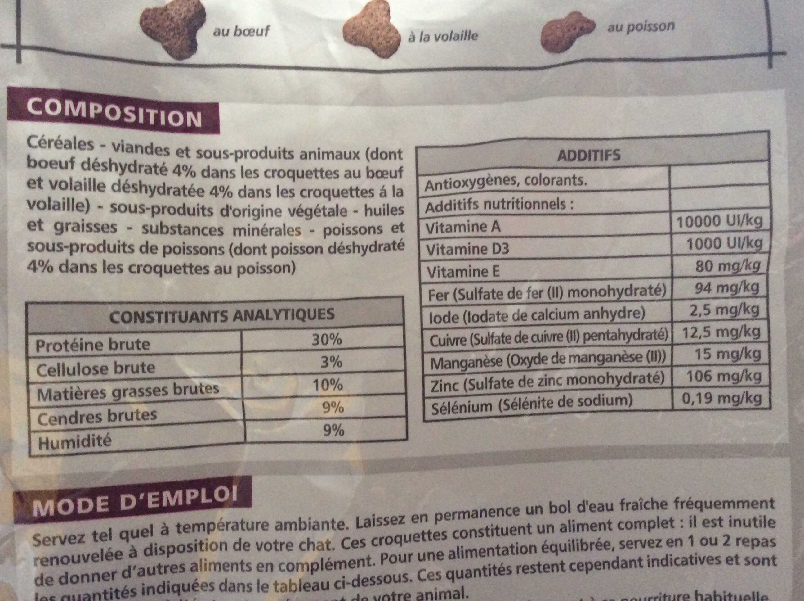 Croquettes - Informations nutritionnelles - fr