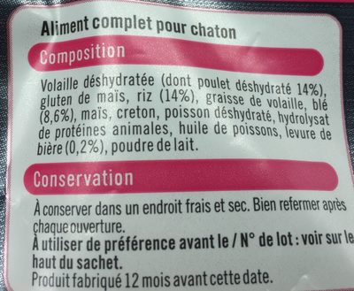 Croquettes Pour Chaton Premium U, - 2