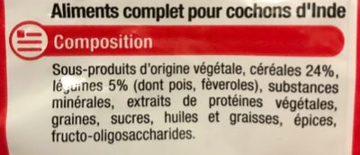 Mélange Pour Cochon D'inde U, - Ingrédients - fr