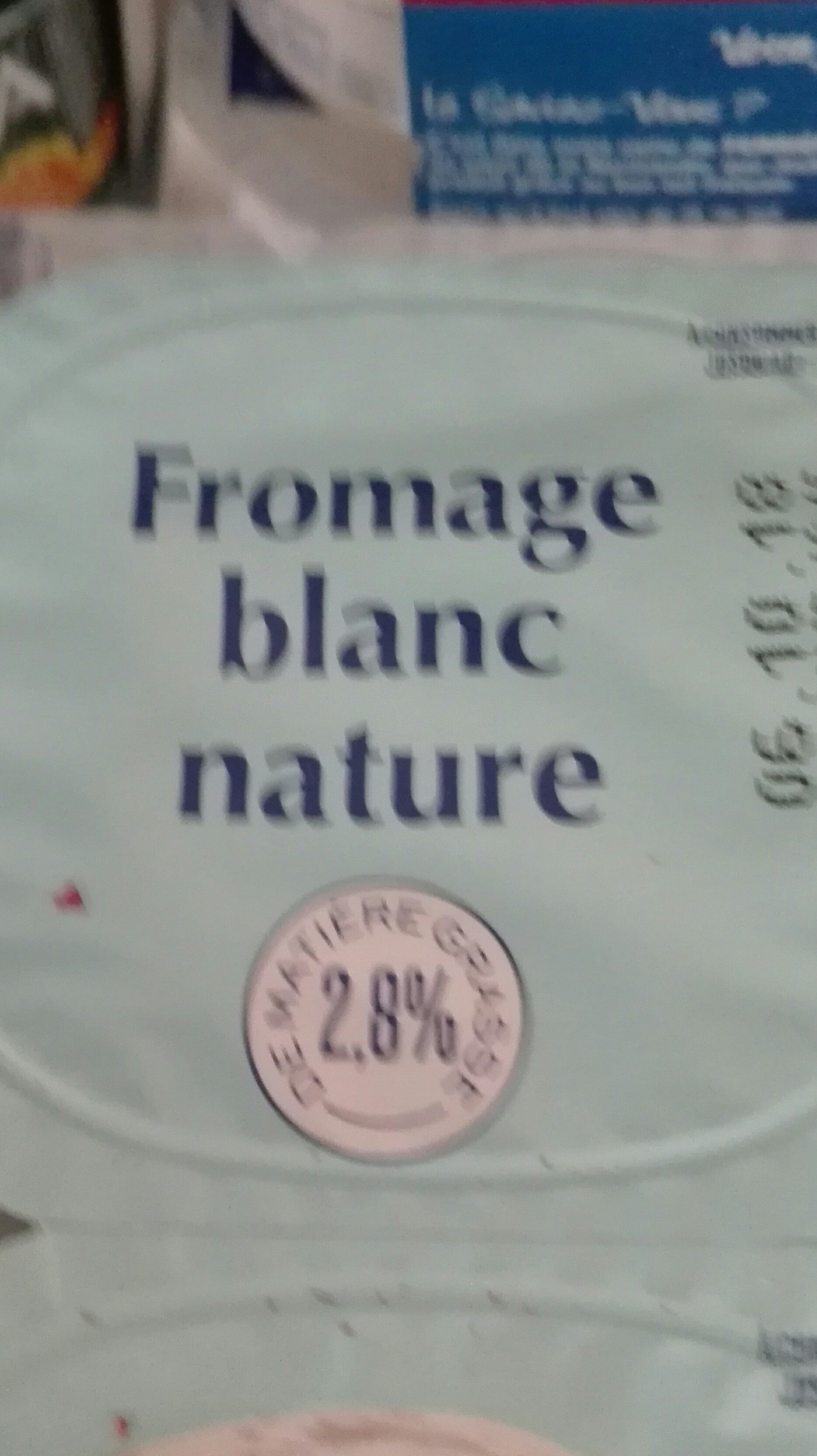 Fromage bmanc nature - Produit - fr