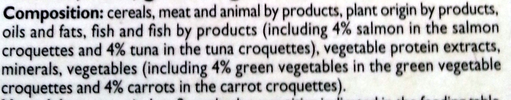 Croquettes aux légumes verts et aux carottes au saumon & au thon - Ingredients - en
