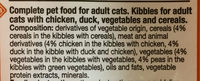 Croquettes au poulet, au canard et aux légumes - Ingredients - en