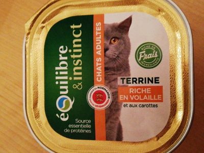 Terrine chat adulte volaille carottes - Produit