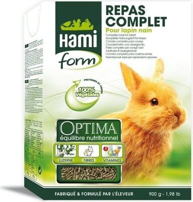 Hamiform - Repas Complet Optima Pour Lapin Nain - 900G - Produit - fr