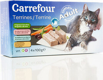 Terrine Pour Chat : Veau, Agneau, Dinde, Cabillaud - Product - fr