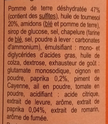 tuile goût paprika - Ingrédients - fr