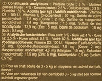 Carrefour émincés pour chat - Informations nutritionnelles - fr