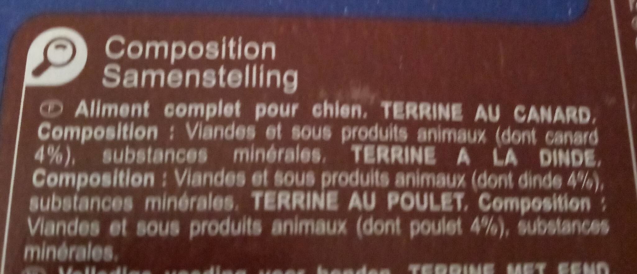 Terrines - Nutrition facts - fr