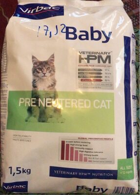 Virbac Veterinary HPM Baby Pre Neutered Cat 1.5 KG - Produit - fr