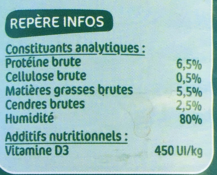 Les Mitonnés - Informations nutritionnelles - fr