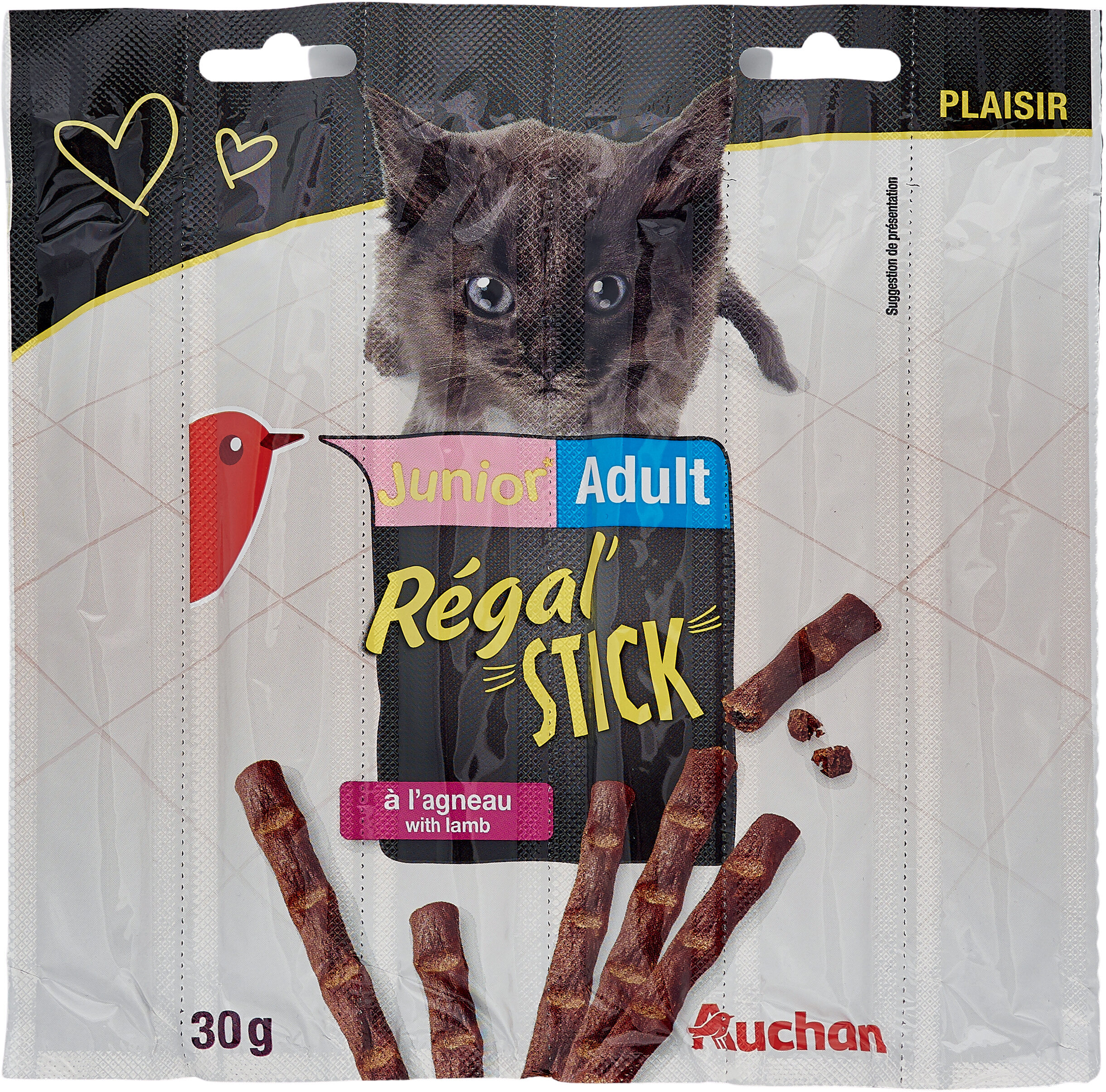 Adult/Junior Regal'Stick à l'agneau Auchan 30g - Product - fr