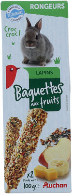Lapins- Baguettes aux fruits.Elaboré sous contrôle vétérinaire*2Auchan - Product - fr