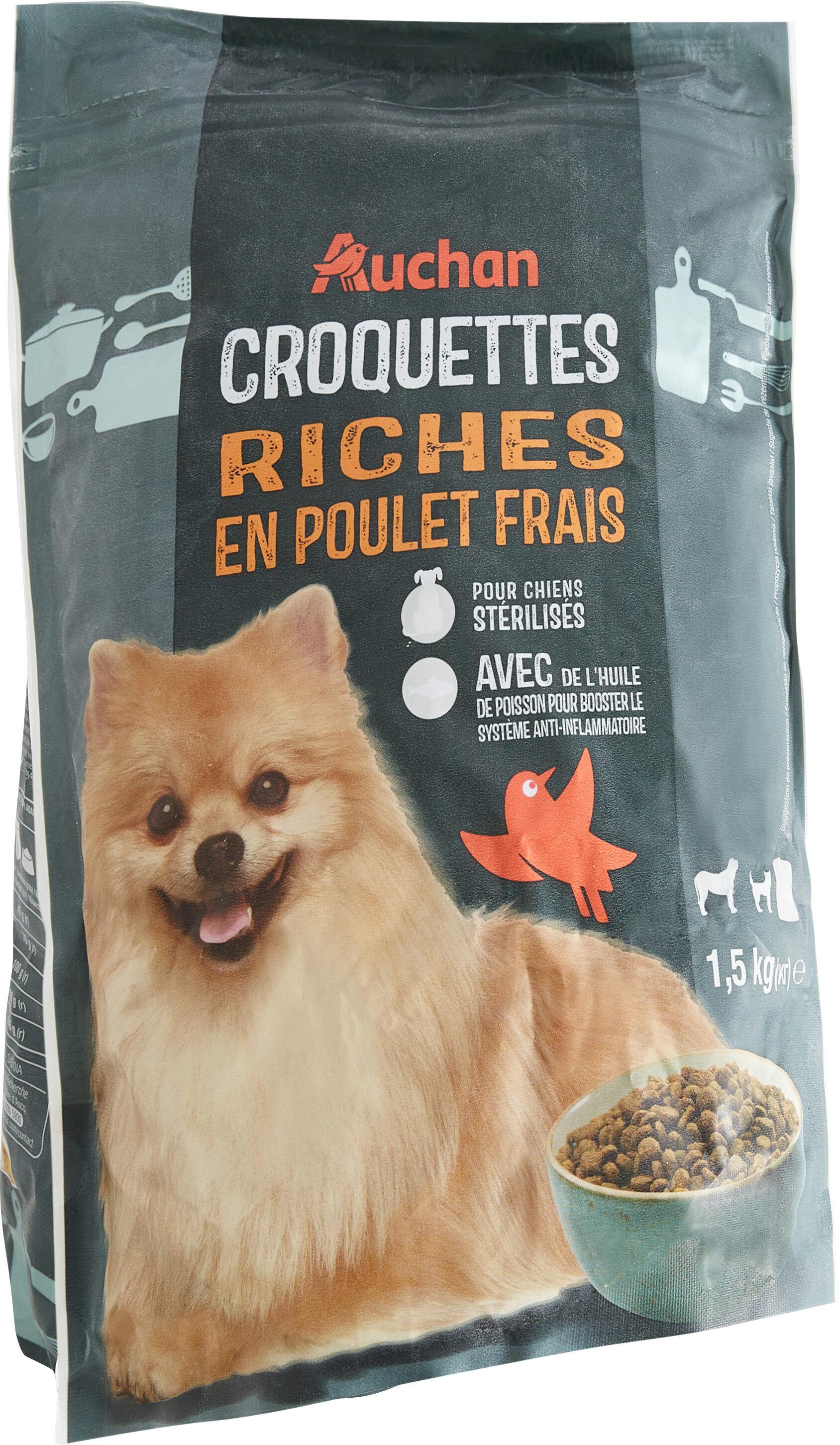 Croquette chien petit riche en poulet frais - Produit - fr