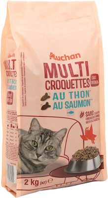 MultiCroquettes Chat d'intérieur Au Thon* Au Saumon ** - Produit