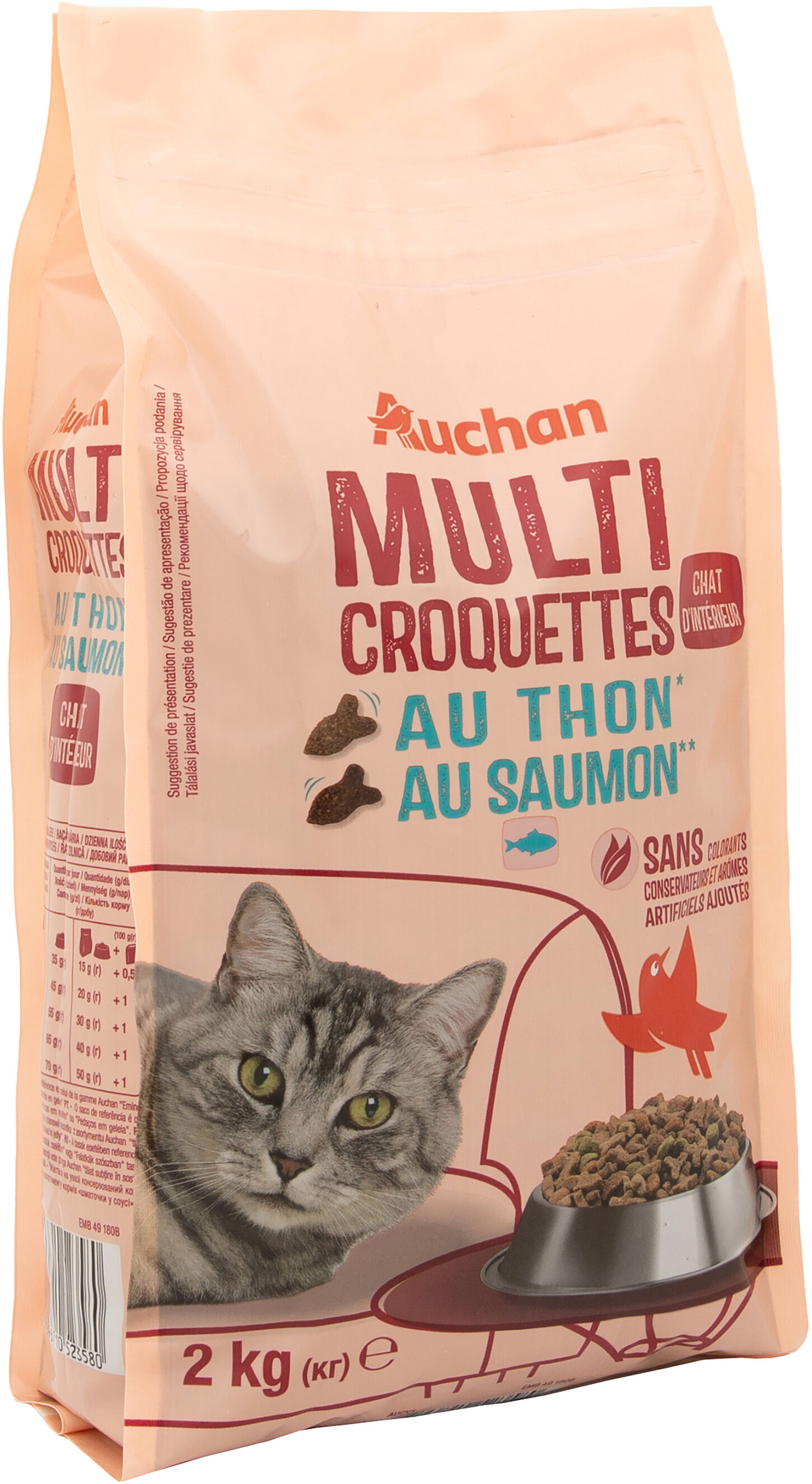 MultiCroquettes Chat d'intérieur Au Thon* Au Saumon ** - Product - fr