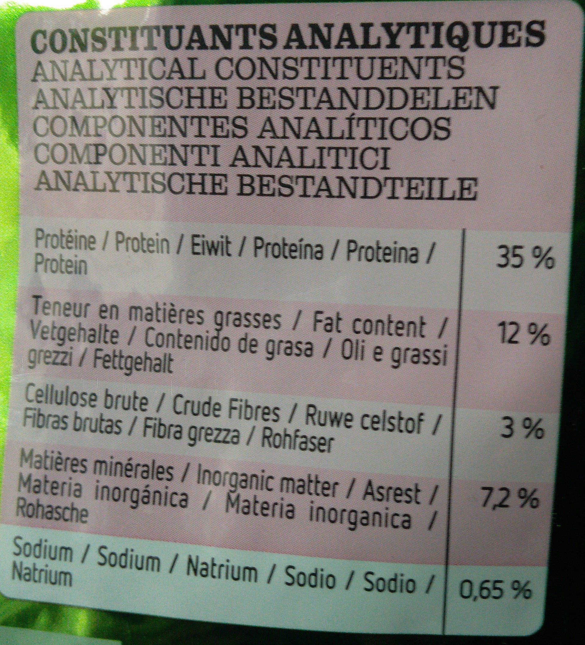 Ultima - Nutrition facts - fr