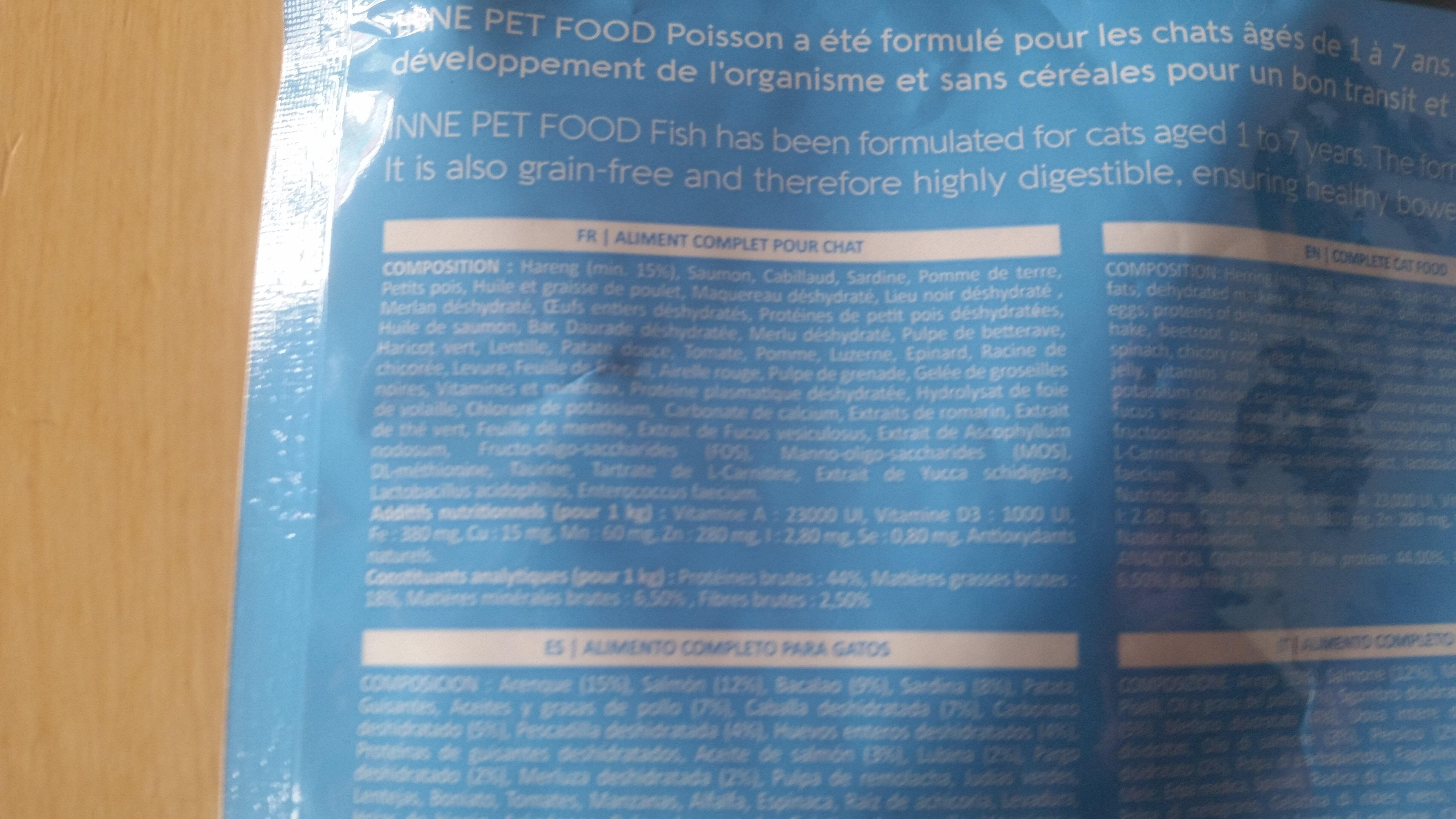 croquettes chat adulte INNE Pet Food - Ingredients - fr