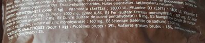 Croquettes - Informations nutritionnelles