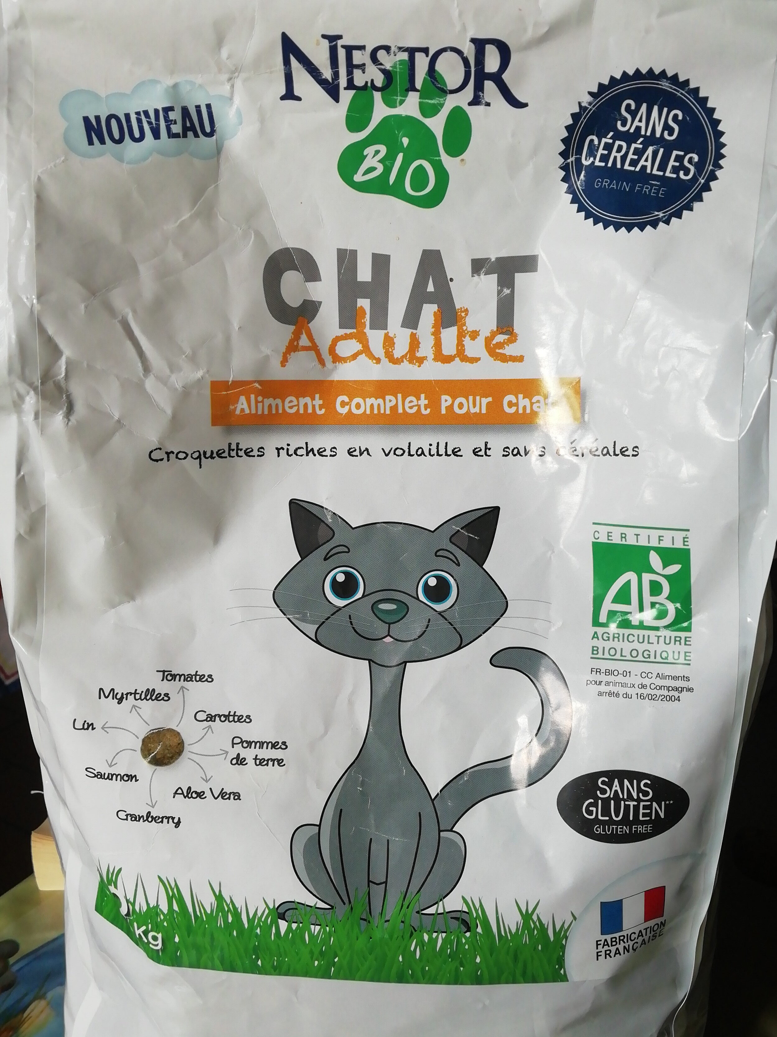 Nestor bio croquettes chat adulte - Product - fr