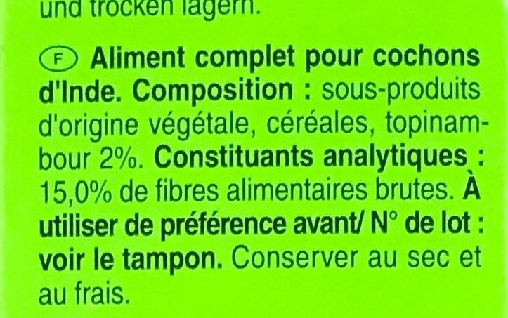 Pellets + Topinambour - Ingredients - fr