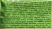 Barre fruits pour lapins - Informations nutritionnelles - fr