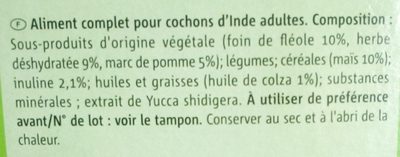 Vita SP Regular Cochon D'inde 600G - Ingredients - fr