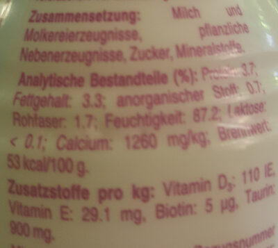 Katzenmilch - Ingredients - de