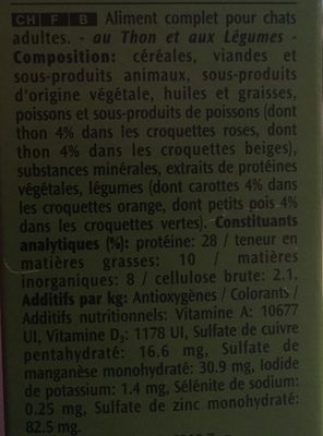 Kattfoder Tonfisk - Ingrédients - fr