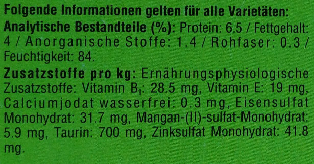 Fleischauswahl in Sauce - Nutrition facts - de