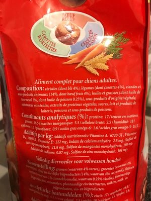 Frolic au boeuf aux carottes et aux cereales - Informations nutritionnelles - fr