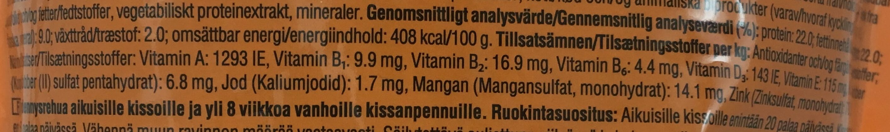 Dreamies med kylling - Nutrition facts - nb