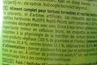 Reptil-Pellets - Nutrition facts - fr